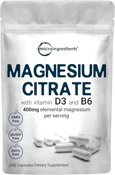 Magnesium Citrate 400mg with Vitamin D3 1000IU & B6