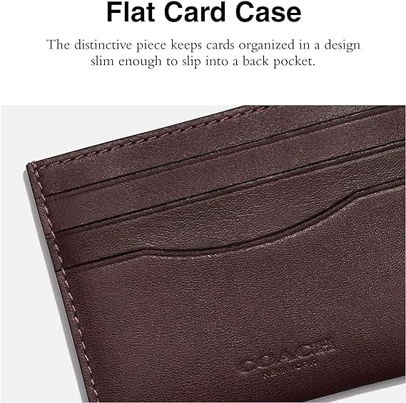 Coach Flat Card Case in Sport Calf