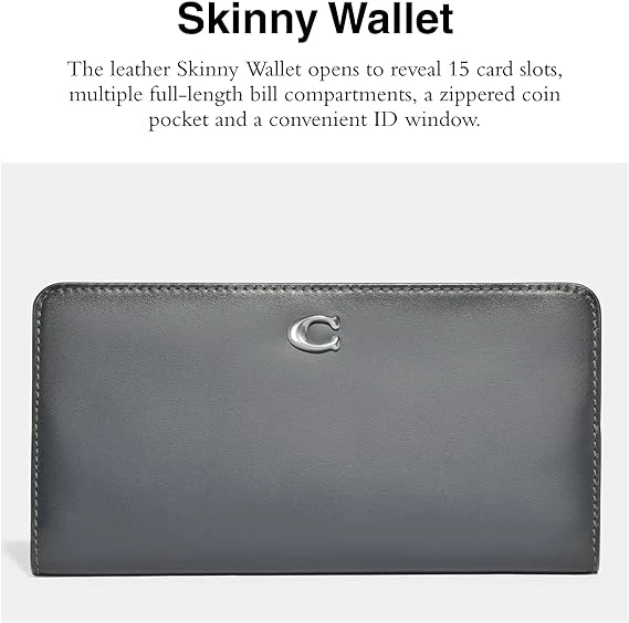 Coach Smooth Leather Skinny Wallet
