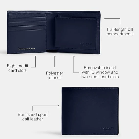 Coach 3 in 1 Wallet in Burnished Leather