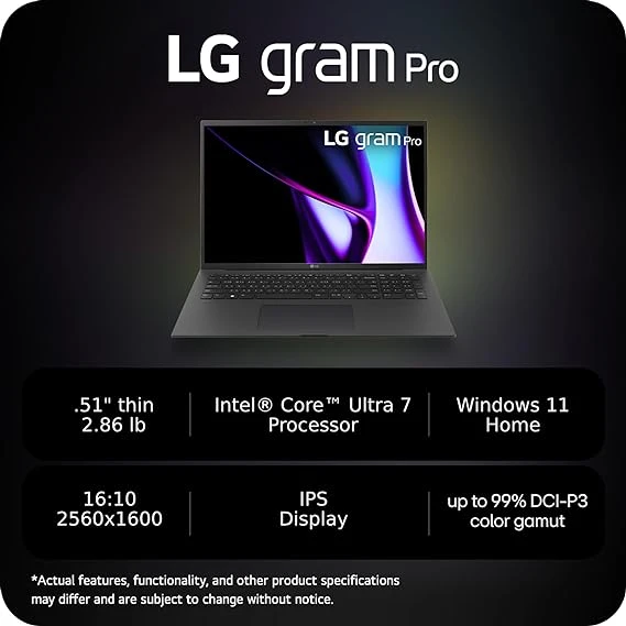 LG gram Pro 17-inch Thin and Lightweight Laptop