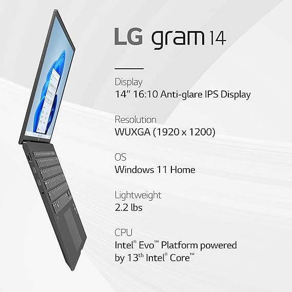 LG gram 14” Lightweight Laptop