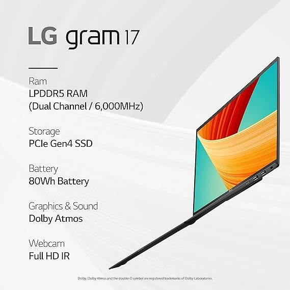 LG gram 17” Lightweight Laptop