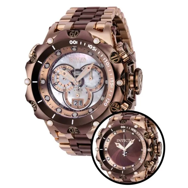 Invicta Reserve Venom Shutter Men's Watch w/Mother of Pearl, Oyster Dial 英威塔 手錶