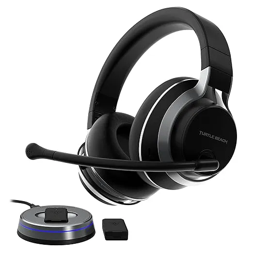 Turtle Beach Stealth Pro Multiplatform Wireless Noise-Cancelling Gaming Headset for PS5, PS4, PlayStation, PC, Mac, Switch, & Mobile 無線電競耳機麥克風