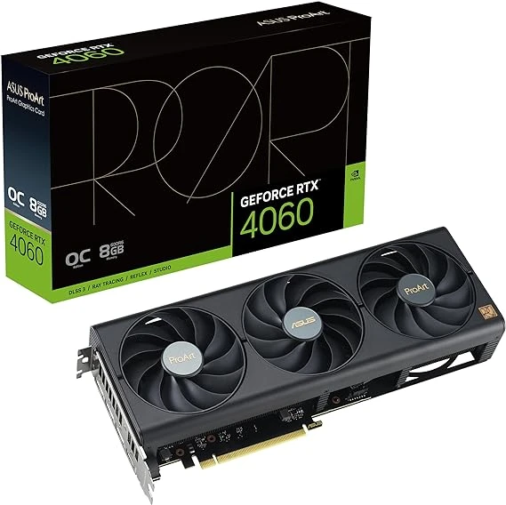 ASUS ProArt GeForce RTX 4060 OC Edition 8GB GDDR6 Graphics Card (PCIe 4.0, 8GB GDDR6, DLSS 3, HDMI 2.1a, DisplayPort 1.4a) 顯示卡