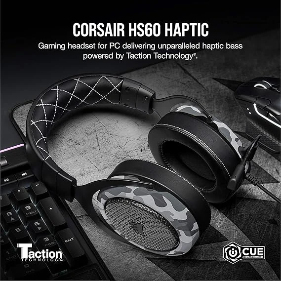 Corsair HS60 Haptic Stereo Gaming Headset with Haptic Bass 海盜船 電競耳機麥克風 迷彩