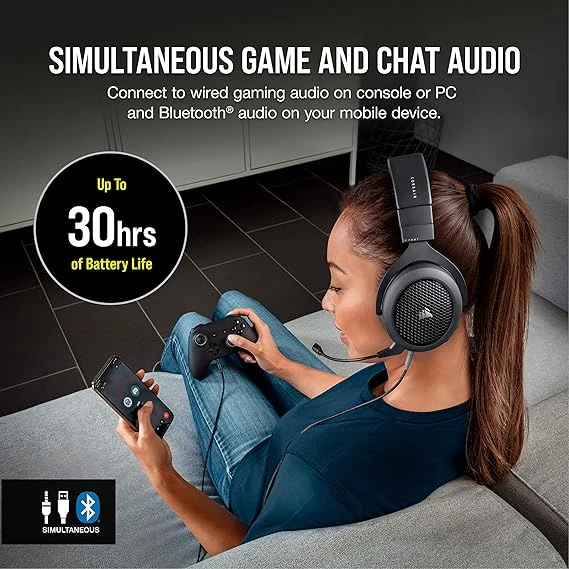Corsair HS70 BLUETOOTH Wired Gaming Headset with Bluetooth 海盜船 電競耳機麥克風