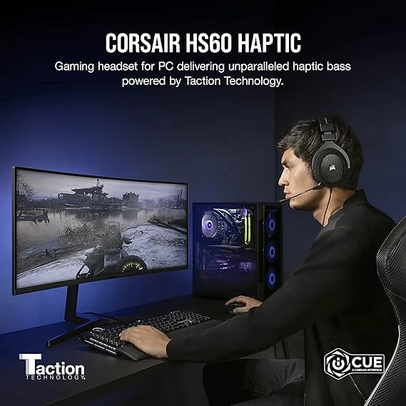 Corsair HS60 HAPTIC Stereo Gaming Headset with Haptic Bass 海盜船 電競耳機麥克風