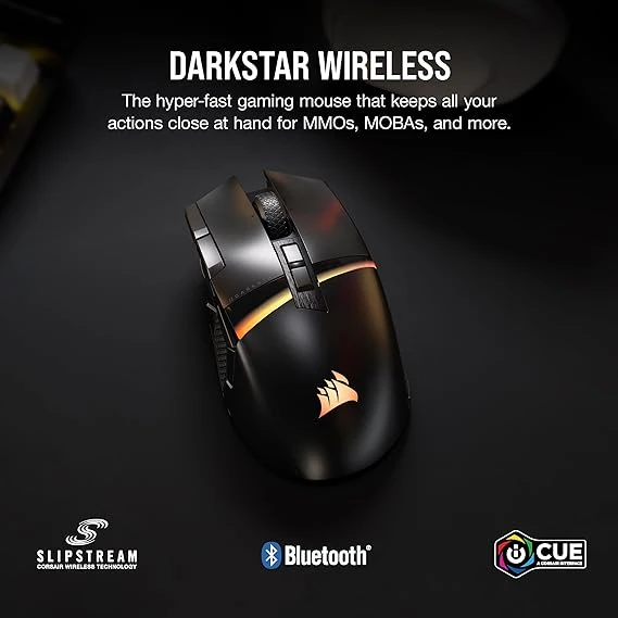 Corsair DARKSTAR RGB Wireless Gaming Mouse for MMO, MOBA 海盜船 無線電競滑鼠