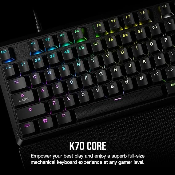 CORSAIR K70 CORE RGB Mechanical Gaming Keyboard with Palmrest