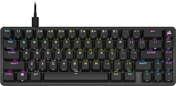 CORSAIR K60 RGB TKL RGB Tenkeyless Optical-Mechanical Wired Gaming Keyboard