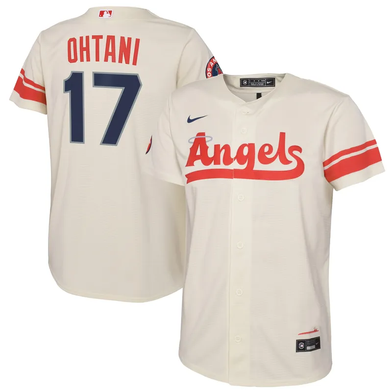 Youth Los Angeles Angels Shohei Ohtani Nike Cream 2022 City Connect Replica Player Jersey 大谷翔平球衣