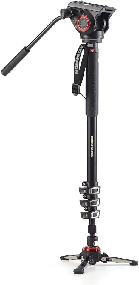 Manfrotto MVMXPRO500 Monopod XPRO Fluid Video Monopod with Fluid Head Equivalent to MVH500AH Aluminum Gray