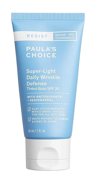 Paula’s Choice RESIST Super-Light Daily Wrinkle Defense SPF 30 Matte Tinted Face Moisturizer