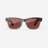 Ray-Ban Meta Wayfarer, Shiny Warm Stone Transparent/Watermelon Red, Standard, High bridge fit
