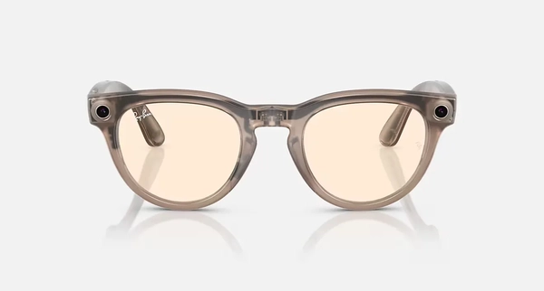 Ray-Ban Meta Headliner, Warm Stone/ Clear/Saffron Yellow Transitions, M, High bridge fit