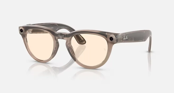 Ray-Ban Meta Headliner, Warm Stone/ Clear/Saffron Yellow Transitions, M, High bridge fit