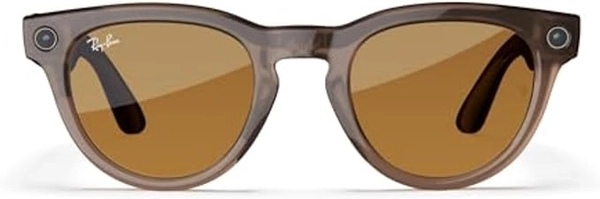 Ray-Ban Meta Headliner, Warm Stone / Transitions Saffron Yellow, Regular