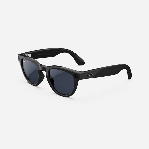 Ray-Ban Meta Headliner, Shiny Black / Clear to Sapphire Transitions, Standard, Low bridge fit