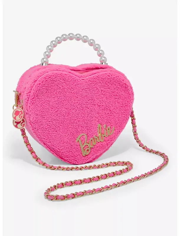 BoxLunch Exclusive Our Universe Barbie Heart Figural Crossbody Bag