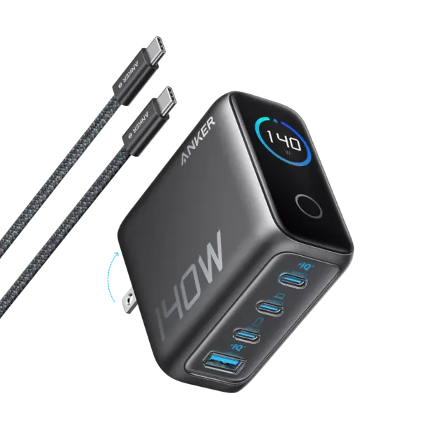 Anker Laptop Charger, 140W MAX USB C Charger, 4-Port
