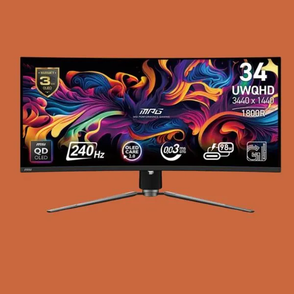 MSI MPG 341CQPX 34 吋 OLED 電競螢幕 83 折，價差 NT00