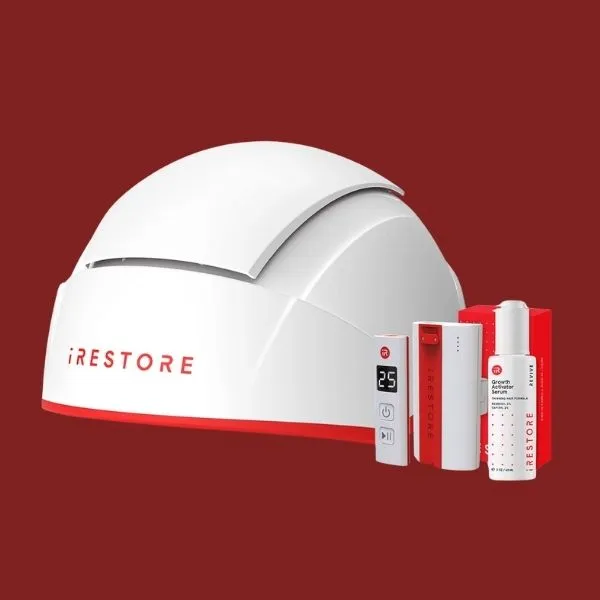 iRESTORE 雷射生髮帽+防脫髮護髮素 7 折優惠中，可省 NT00