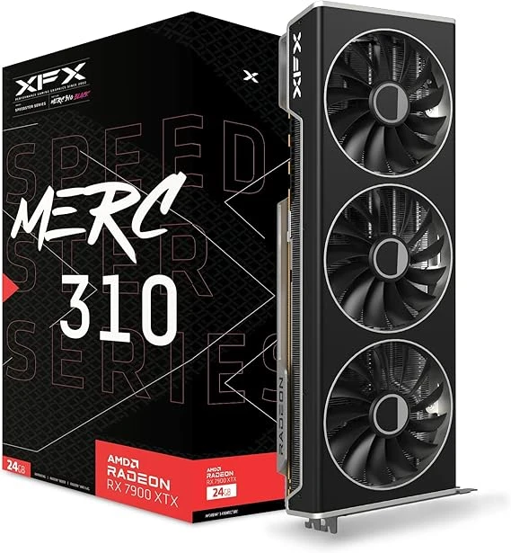 XFX Speedster MERC310 AMD Radeon RX 7900XTX Black Gaming Graphics Card