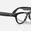 RAY-BAN META SKYLER, Shiny Black, Clear, 52-20, High Bridge Fit