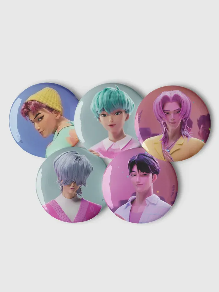 KPop Demon Hunters Saja Boys Pin Set
