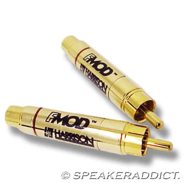 2 Harrison Labs FMOD -3dB audio attenuator rca in line level reducer (1 pair)