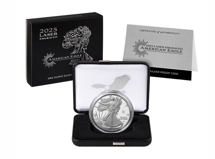 2025 Laser Engraved American Eagle One Ounce Silver Proof Coin