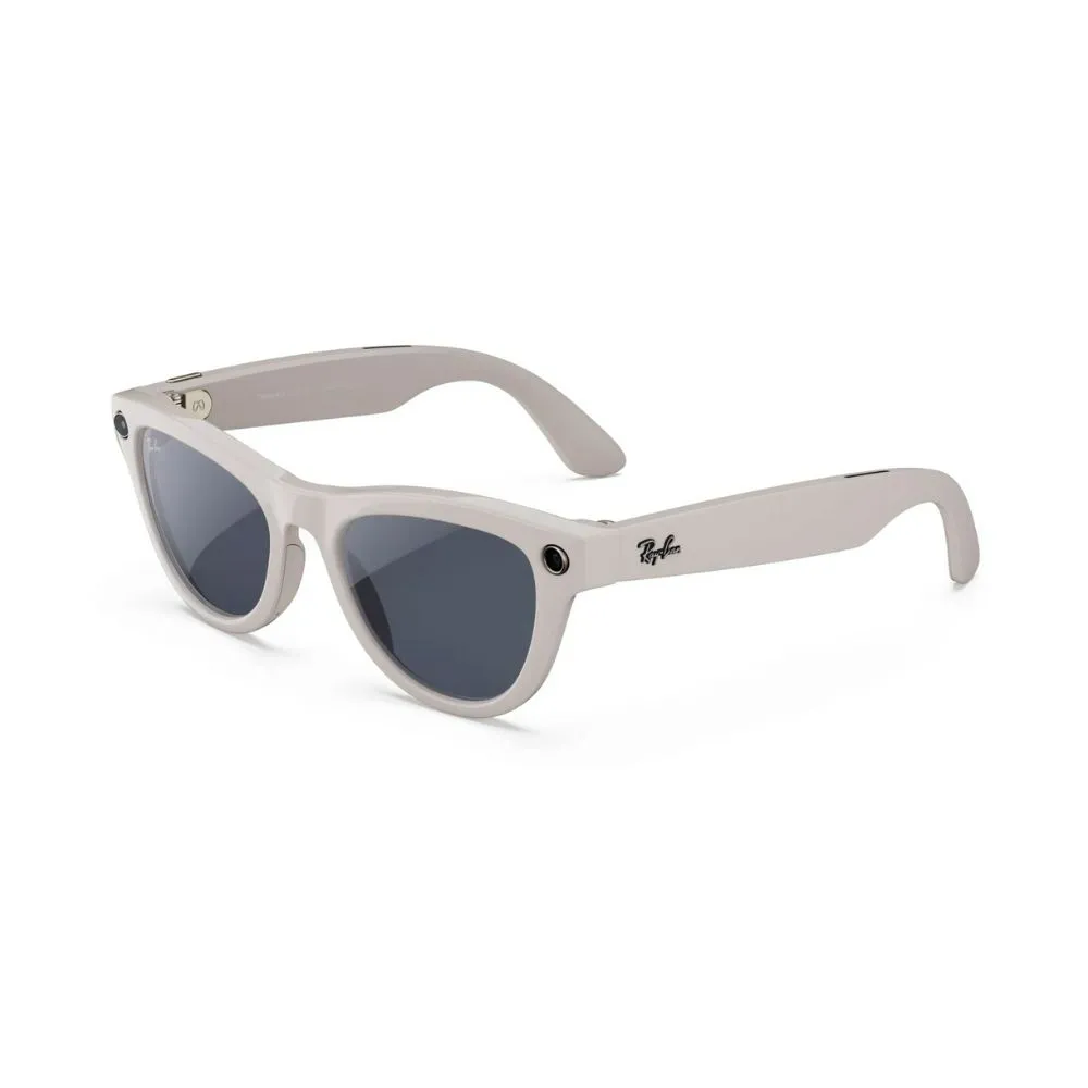 Ray-Ban Meta Skyler (Gen 2), Shiny Chalky Gray, Clear to Sapphire Transitions, Standard, High bridge