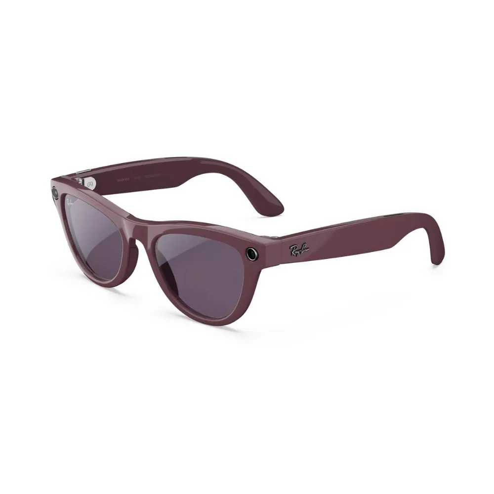 Ray-Ban Meta Skyler (Gen 2), Shiny Mystic Violet, Clear to Amethyst Transitions, Standard, High bridge
