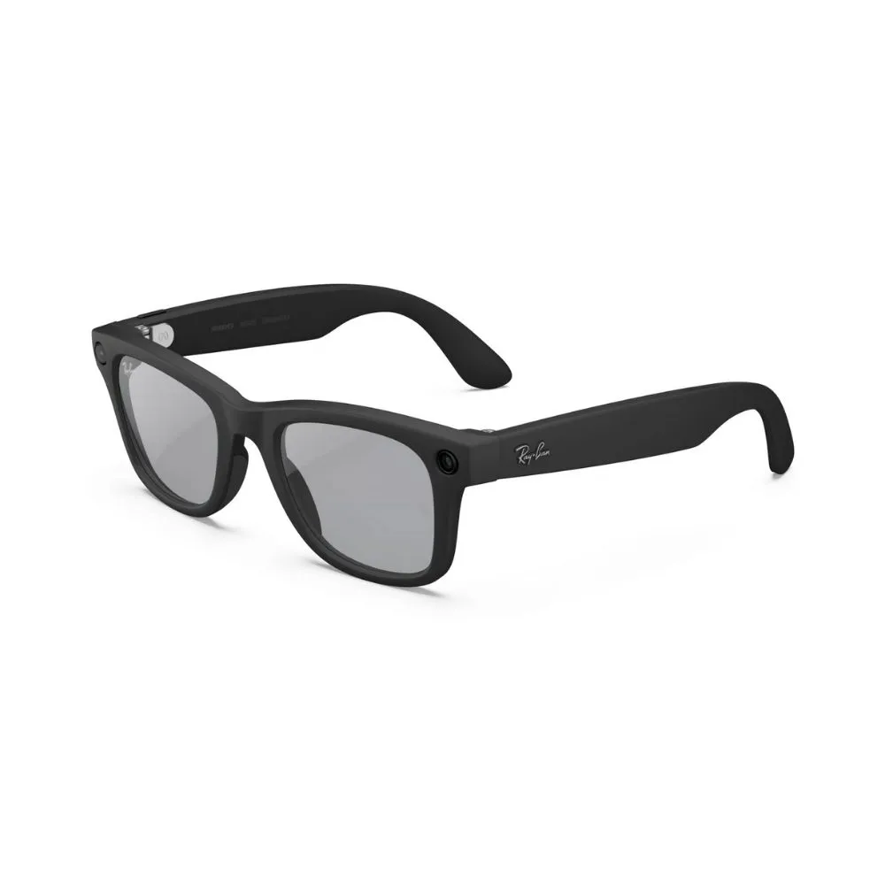 Ray-Ban Meta Wayfarer (Gen 2), Matte Black, Clear to Grey Transitions, Large, High bridge