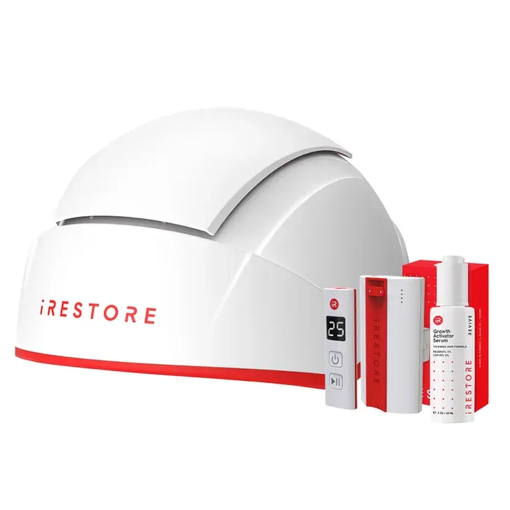 iRestore Professional Red Light Therapy Helmet 282 Laser Hair Growth System plus Anti-Hair Loss Serum