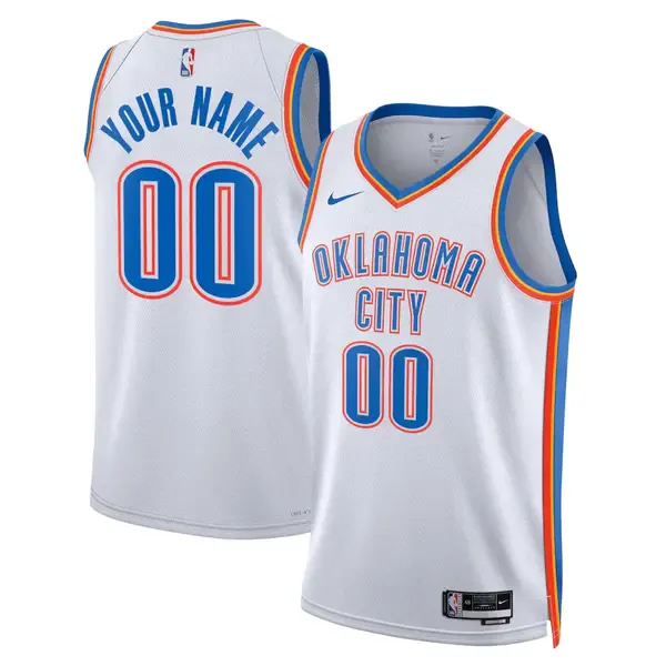 Oklahoma City Thunder Nike Unisex Swingman Custom Jersey White – Association Edition