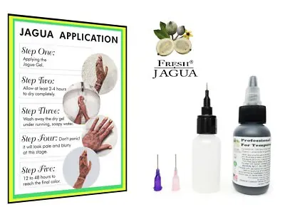Fresh Jagua® Tattoo ink Gel 1oz (29.5ml) ***TOP GRADE PROFESSIONAL MADE IN U.S.A