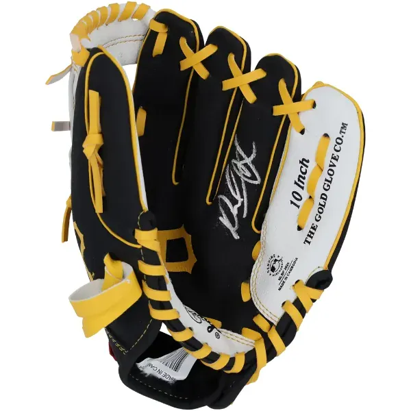 Paul Skenes Pittsburgh Pirates Autographed Fanatics Authentic Rawlings 10″ Collectible Team Logo Glove